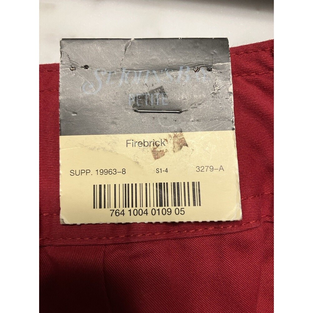 Vintage NWT St Johns Bay Women's Petite Ankle Pants Red Size 10P - Picture 3 of 6